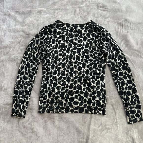 Merona Black and White Modern Abstract Pattern Cardigan - Picture 2 of 7